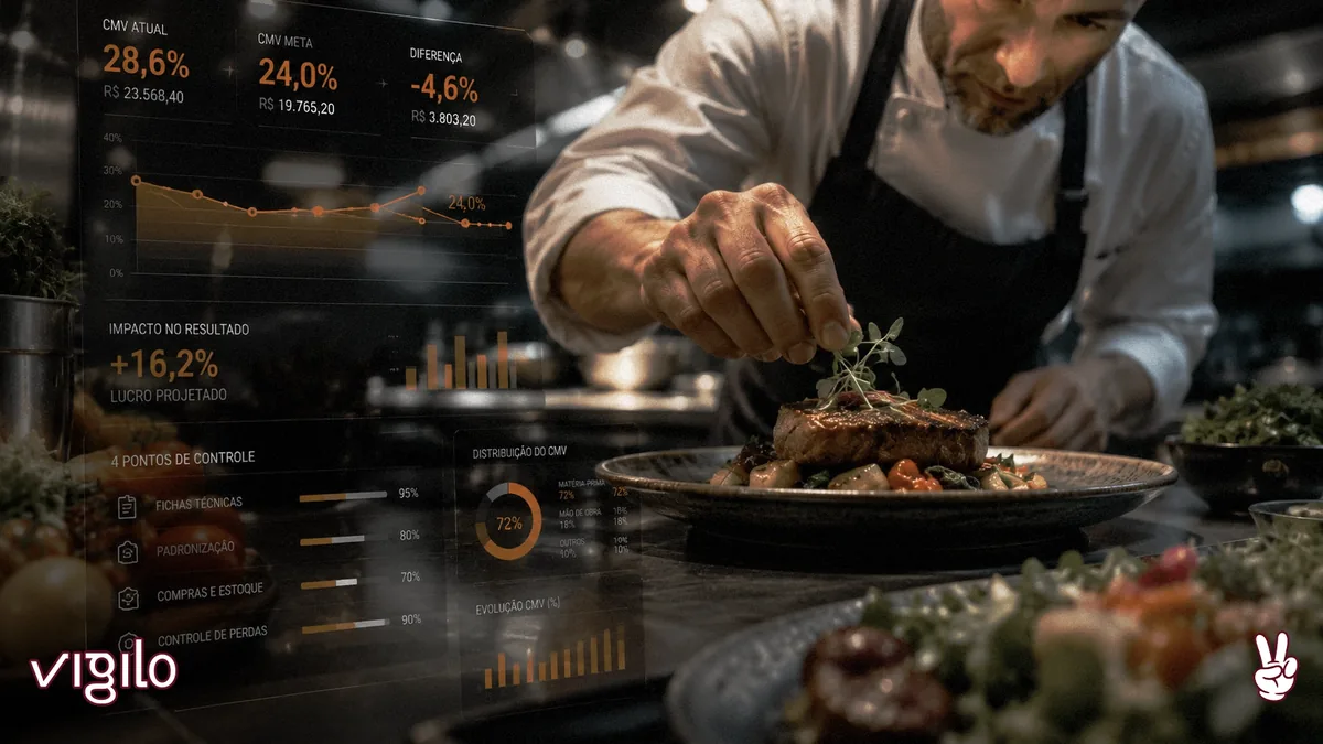 Mesa de cozinha profissional com ingredientes pesados em balança digital